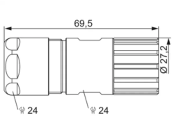 Straight connector, Female Thread