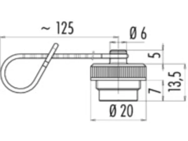 Protection cap for female cable connector