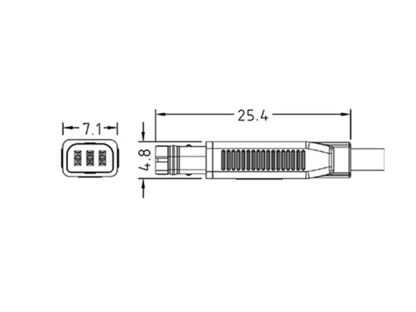 Micro T Female plug connector
