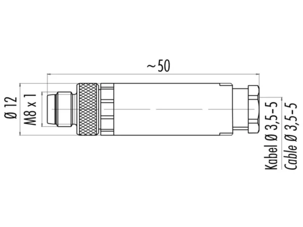 Male cable connector
