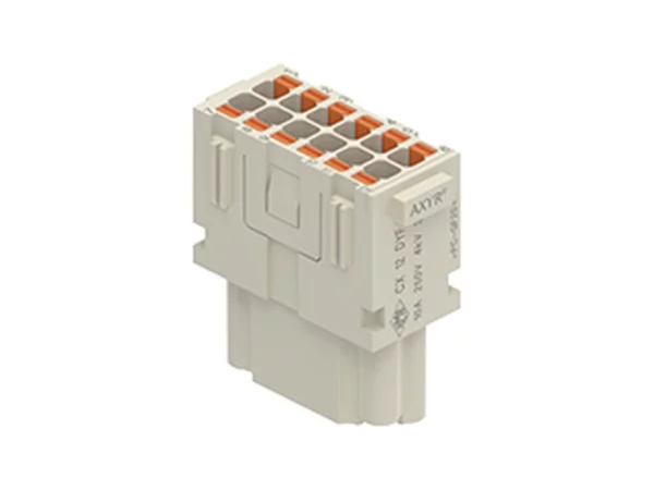 female insert, MIXO, 1MU, 12p,  AXYR® push-in connection, 10A, 250V