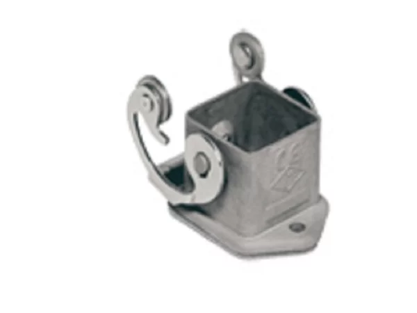 bulkhead mounting housing, size 21.21, EMC zinc, 1 lever stainless steel