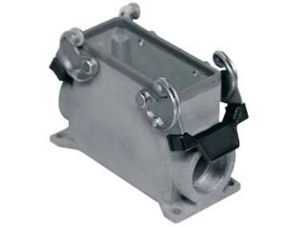 surface mounting housing, high, size 77.27, EMC alu, 2 levers, 1xM32 side