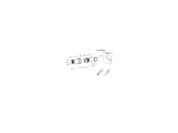Insert plug panel mounted connector