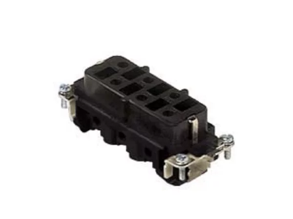 female insert, 6p+PE, silver, screw, 35A, 400, 690V, for size 77.62, black