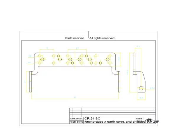 anchorage, size 104.27, steel zinc plated, for PE- and GND-connection, no MIXO