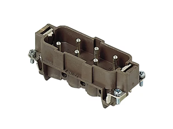 male insert, size 77.27, 6p+PE, silver, screw, 35A, 400, 690V, 180°C
