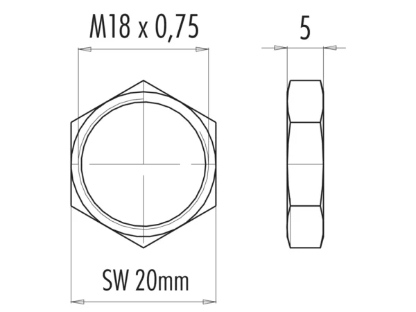 Hexagonal nut