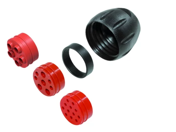 single wire seal for contacts 4+PE, panel mount connectors