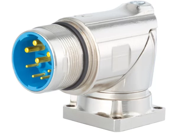 Right Angle Panel Connector, Male Thread