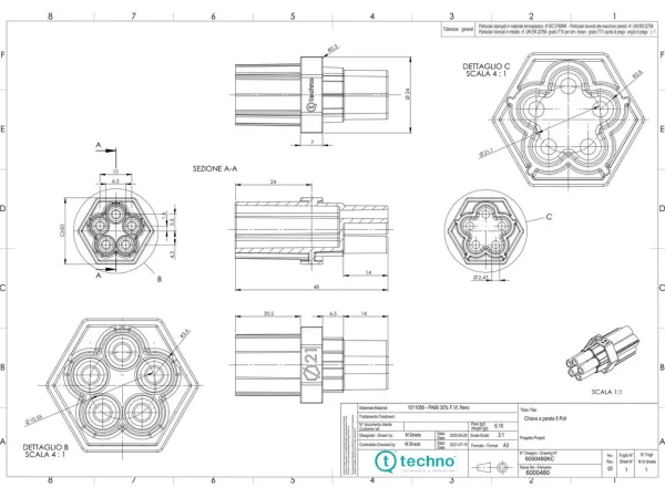 Accessories for panel connector fixing series TH387 5p