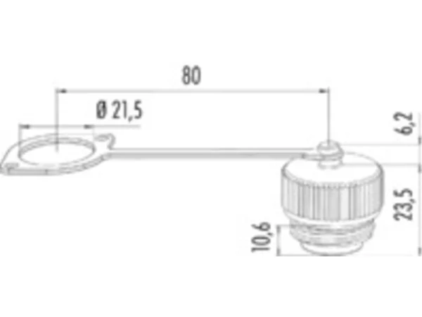 Protection cap for female panel mount connector