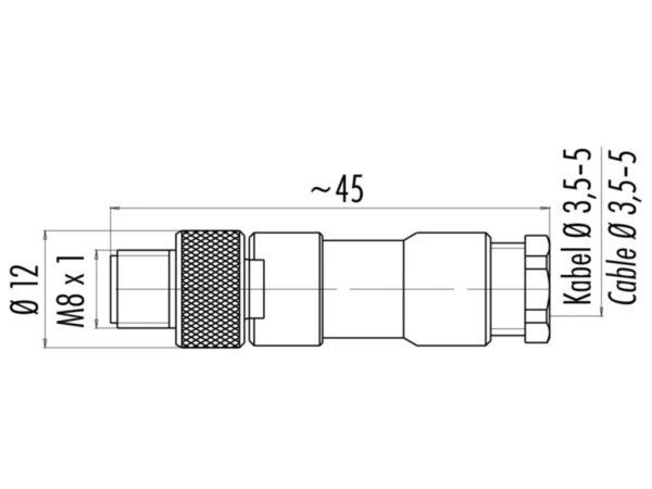 Male cable connector