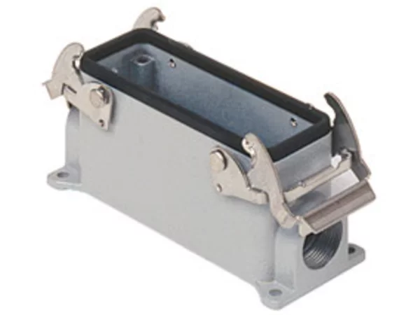 surface mounting housing, size 77.27, V-TYPE alu, 2 levers, 1xPG21 side