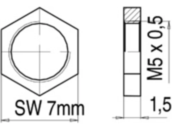 Hexagonal nut