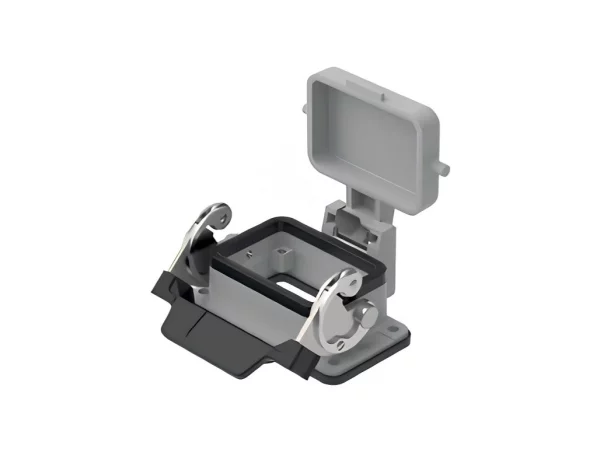 bulkhead mounting housing, size 44.27, C-TYPE alu, 1 lever, cover metal