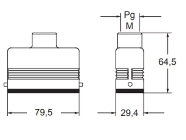 hood, size 66.16, IL-BRID alu, 2 pegs, 1xM20 top