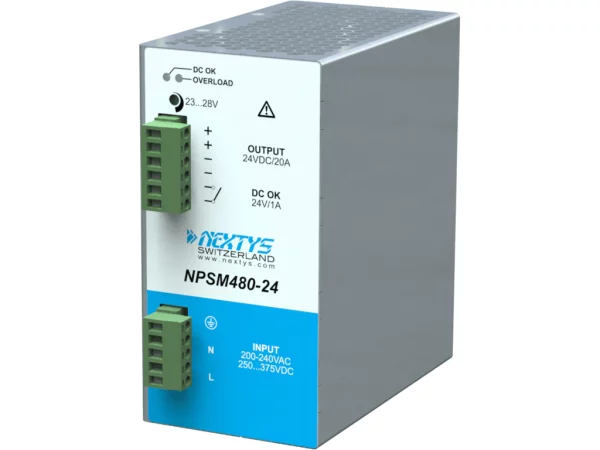 Power Supply 1Ph, 480W Din-Rail AC/DC 24 Vdc 20 A