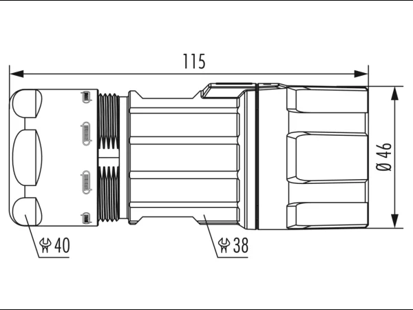 Twilock-S, Straight Connector, Female Thread