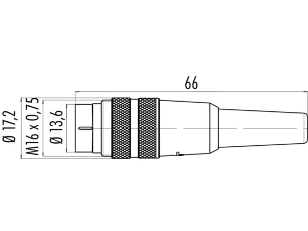 Male cable connector