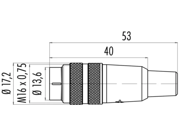 Male cable connector