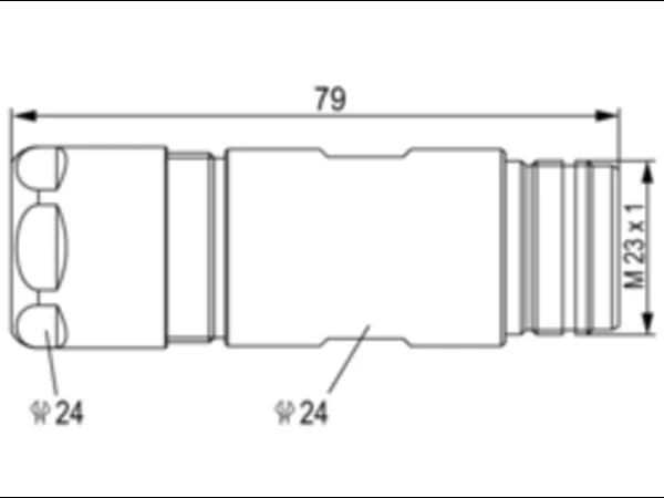 Straight connector, Male Thread