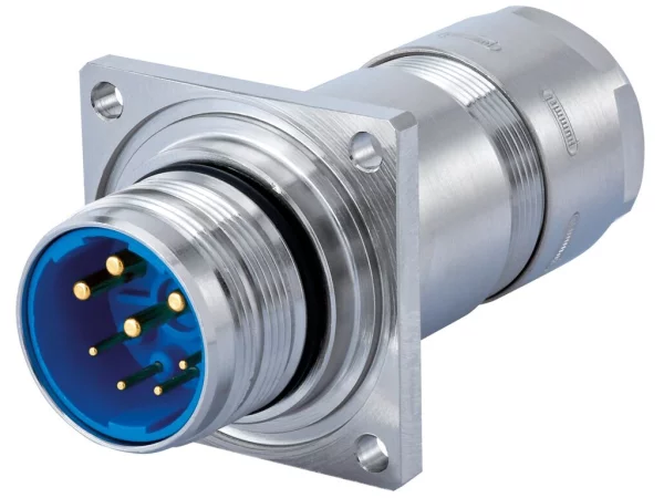 Panel Connector, Male Thread, with Strain Relief