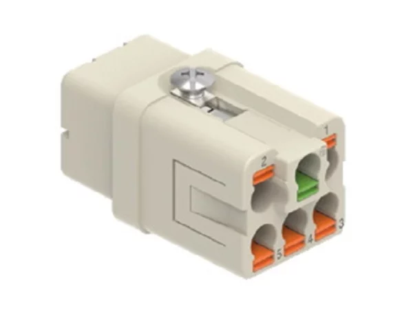 female insert, size 21.21, 5p+PE, AXYR® push-in connection, 16A, 230/400V