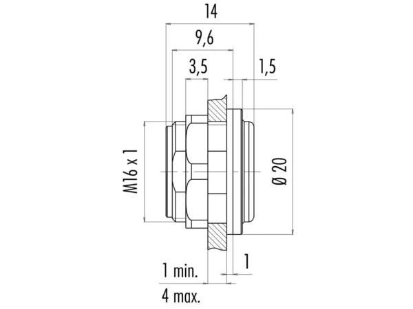 Adapter for panel mount connectors