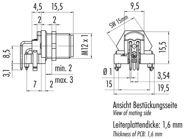 Male receptacle