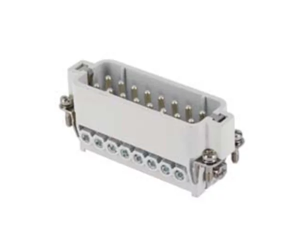 male insert, size 66.16, 16p+PE, tin, screw, 16A, 250V, JEI