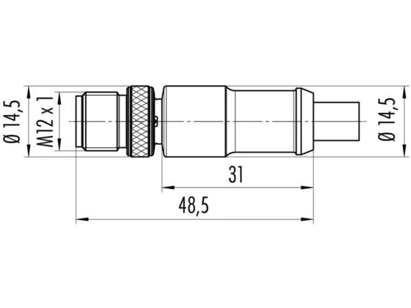 Male cable connector