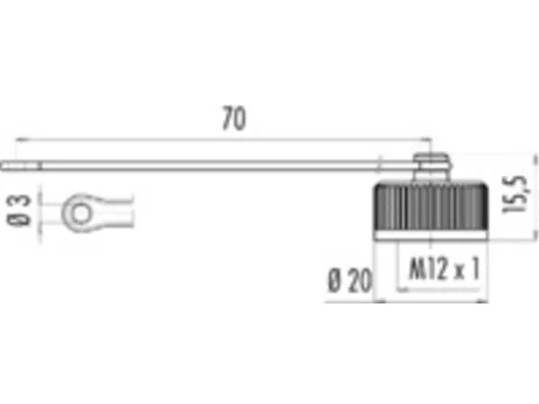 Protection cap for male panel mount connector