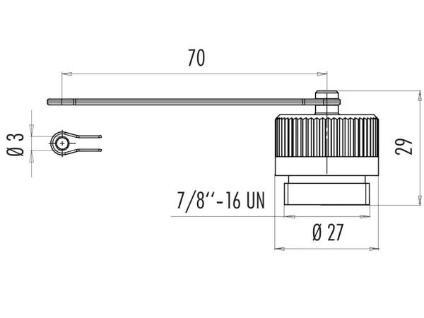Protection cap for female panel mount connector