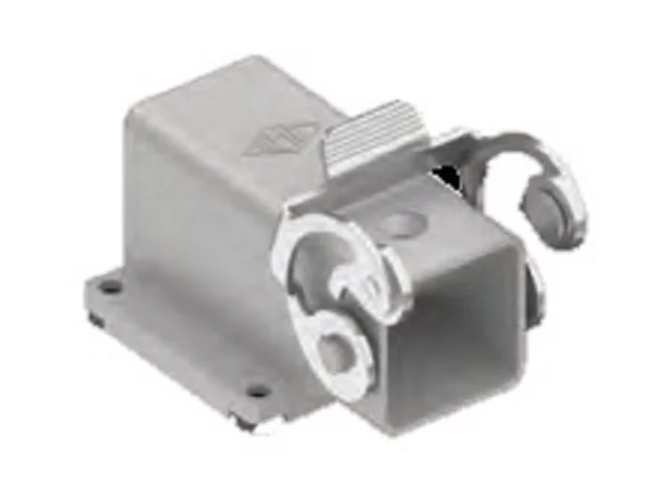 bulkhead mounting housing, angled, size 21.21, CKA zinc, 1 lever stainless steel, large cable gland