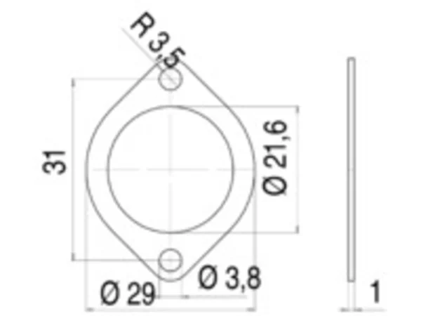 Flat seal for panel mount connectors
