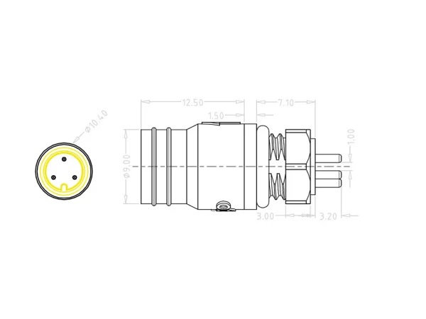 Mini B Female panel mount connector