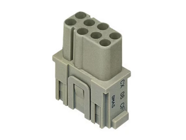 female insert, MIXO, 1MU, 8p, crimp, 16A, 400V
