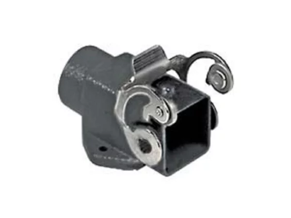 bulkhead mounting housing, angled, size 21.21, E-Xtreme alu, 1 lever stainless steel, 1xM20 side