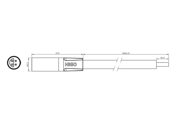 Micro M male cable connector