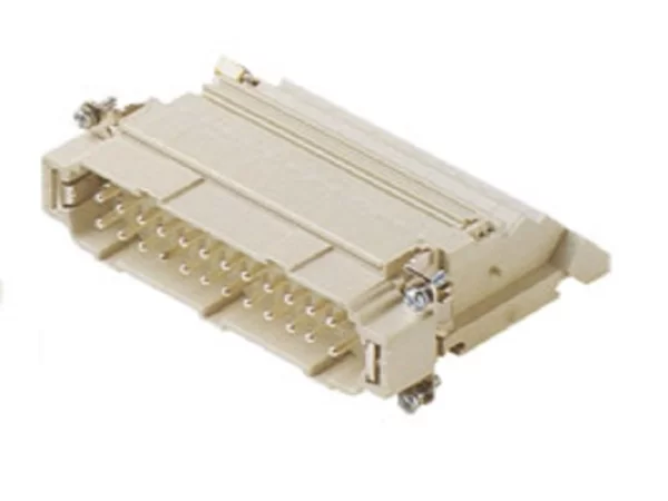 male insert, size 104.27, 24p+PE, silver, screw, 16A, 400V, right