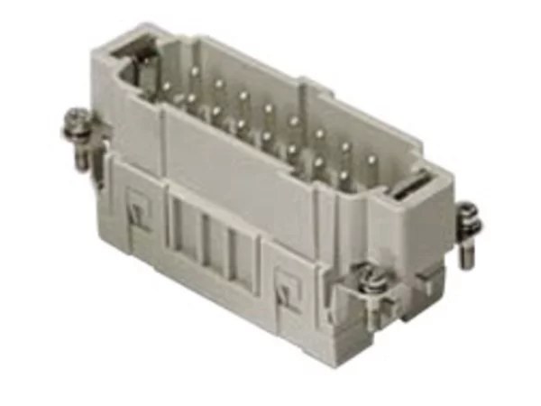 male insert, size 77.27, 16p+PE, silver, spring, 16A, 500V