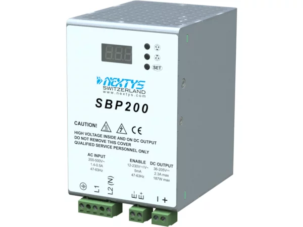 Power supply, 1,2Ph, 200W, DIN Rail, AC/DC, 36…200 Vdc, 2,3 A