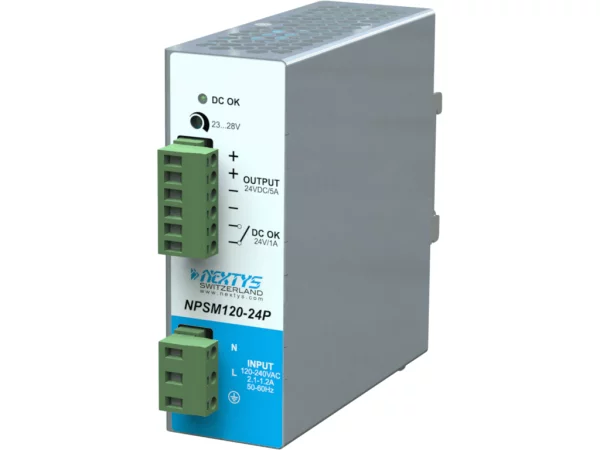 Power Supply 1Ph, 120W Din-Rail AC/DC 24 Vdc 5 A