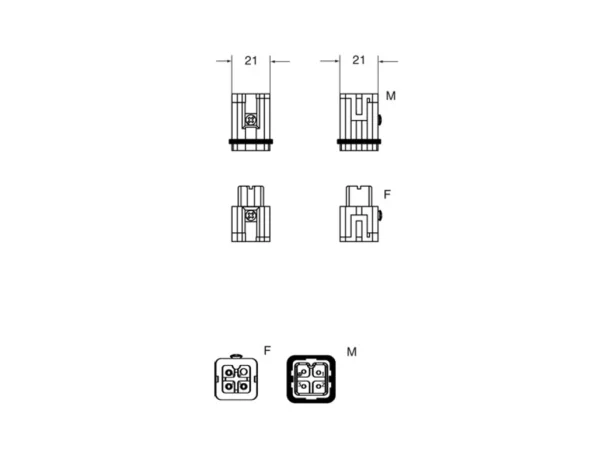 female insert, size 21.21, 3p+PE, silver, spring, 10A, 400V