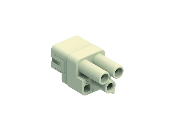 female insert, size 21.21, 2p+PE, crimp, 40A, 830V, with heat-shrinkable tube