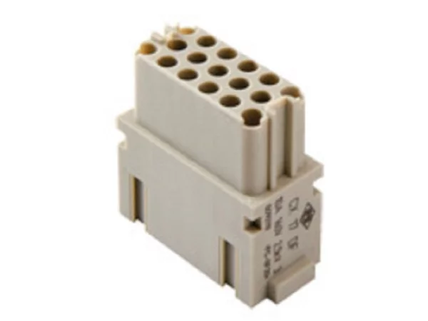 female insert, MIXO, 1MU, 17p, crimp, 10A, 160V