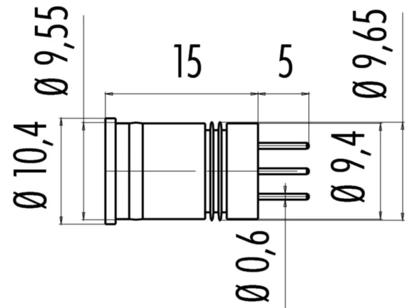 Male receptacle