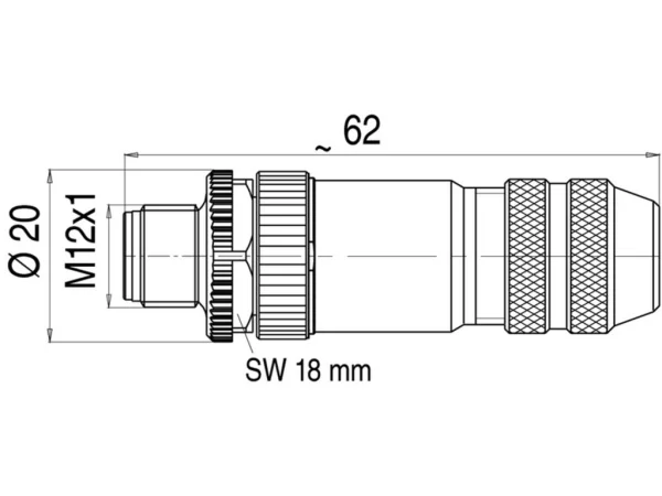 Male cable connector