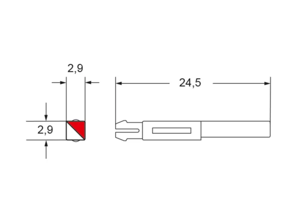 coding element, plastic, 4 coding possibilities, for female inserts CK and CKS 03